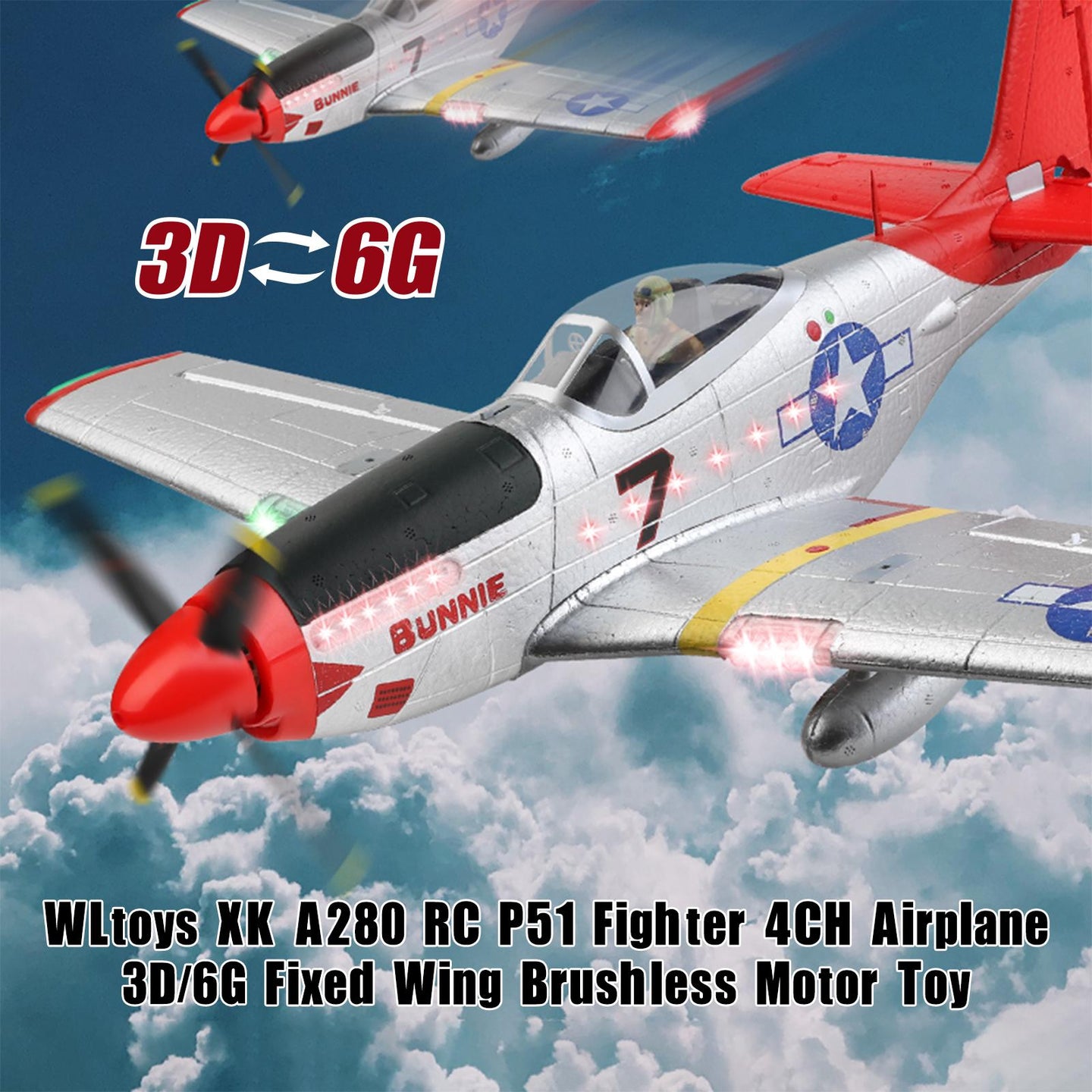 RC Fighter Airplane Collection – BF-109 & P-51 Mustang Models