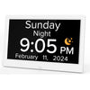 Large Digital Calendar Clock for Seniors with Date, Day & 12 Alarms