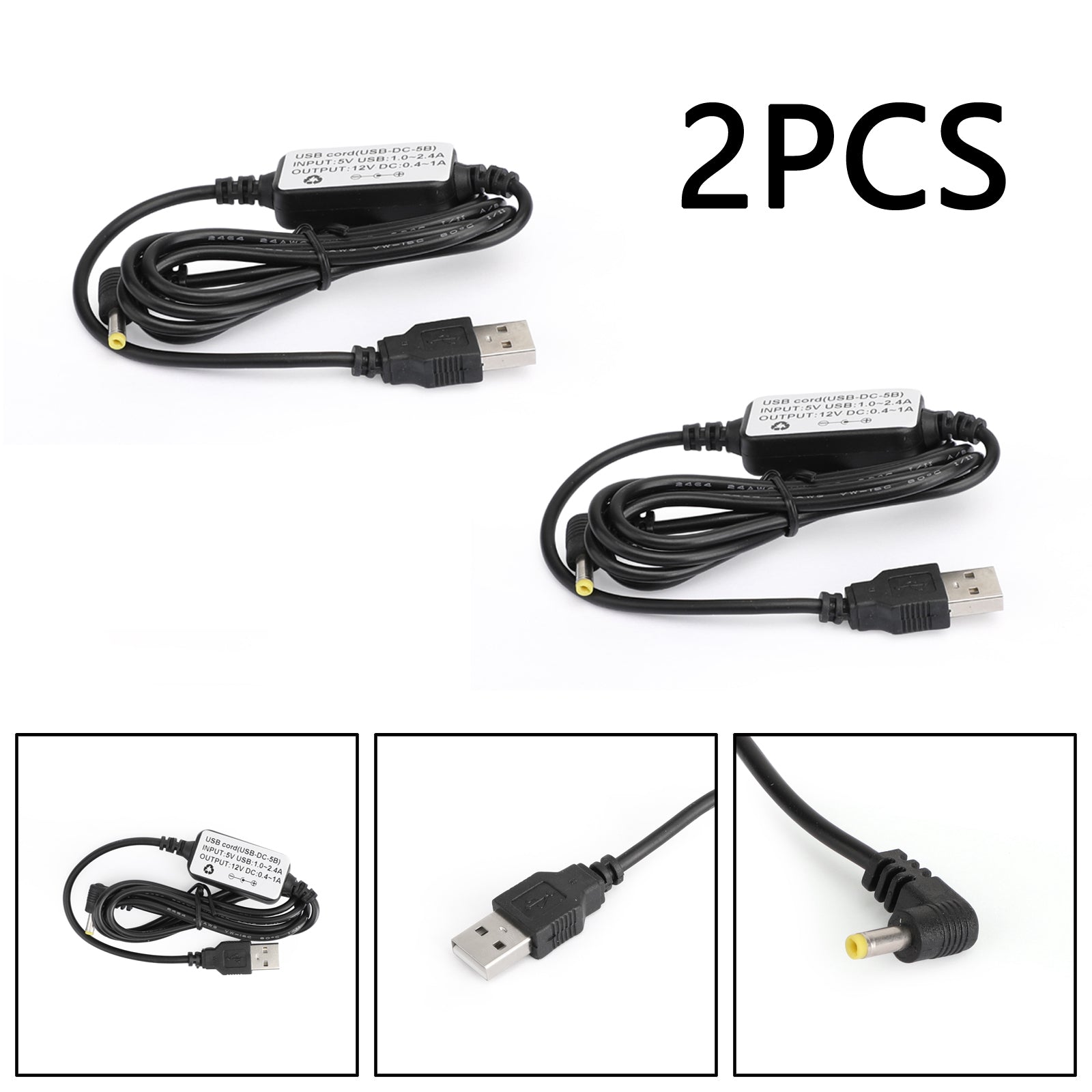2PCS USB Charging Cable USB-DC-5B For YAESU VX-5R VX-6R VX-7R 150 VXA150 FT-2XDR