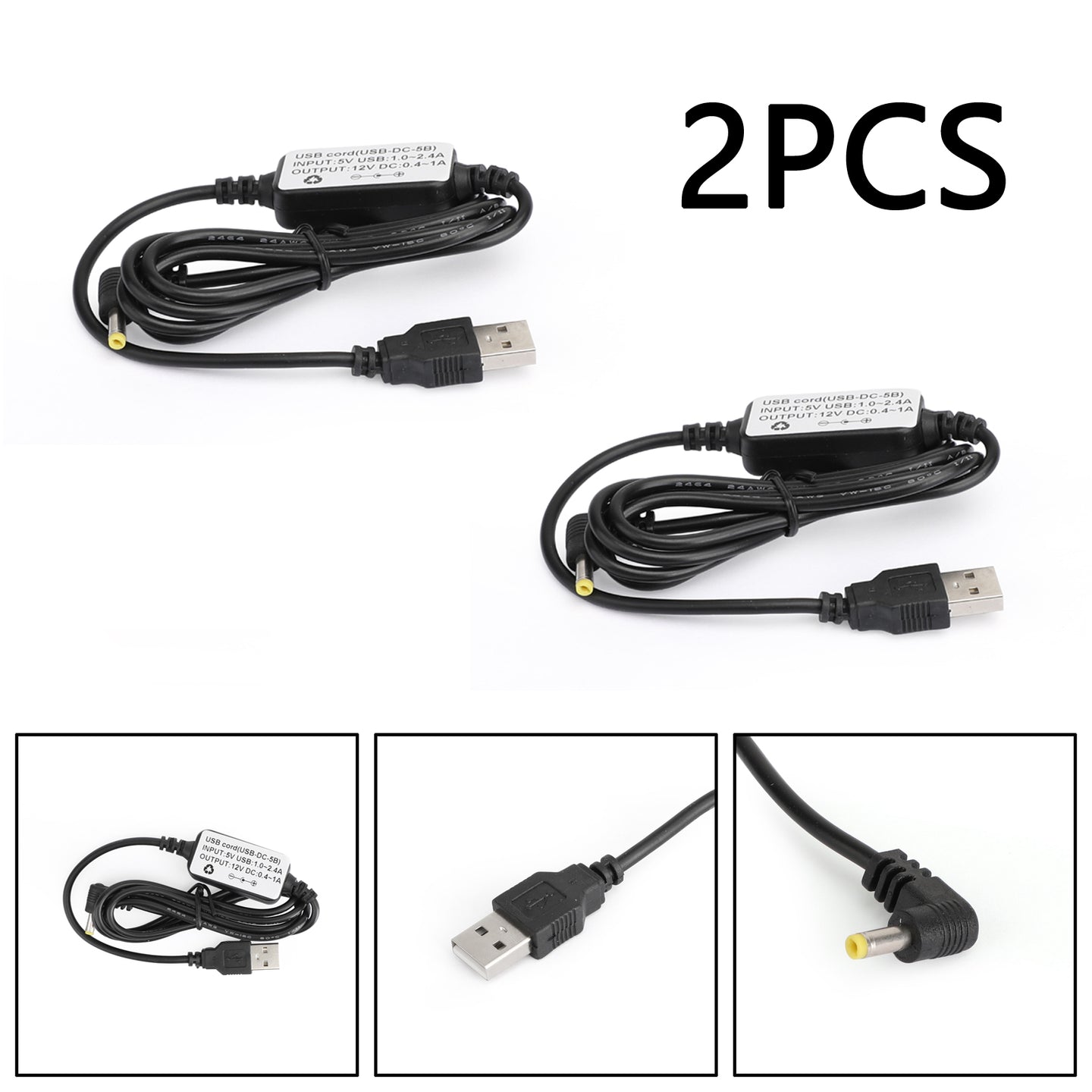 2PCS USB Charging Cable USB-DC-5B For YAESU VX-5R VX-6R VX-7R 150 VXA150 FT-2XDR