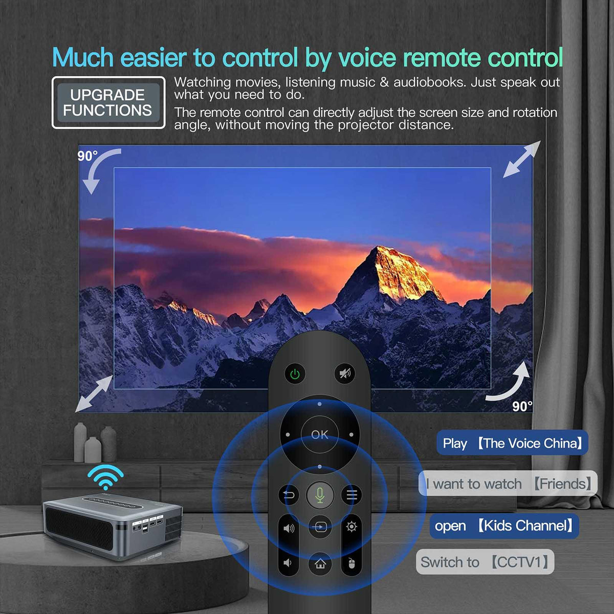 Smart Wireless Multi-Mode Remote Projector