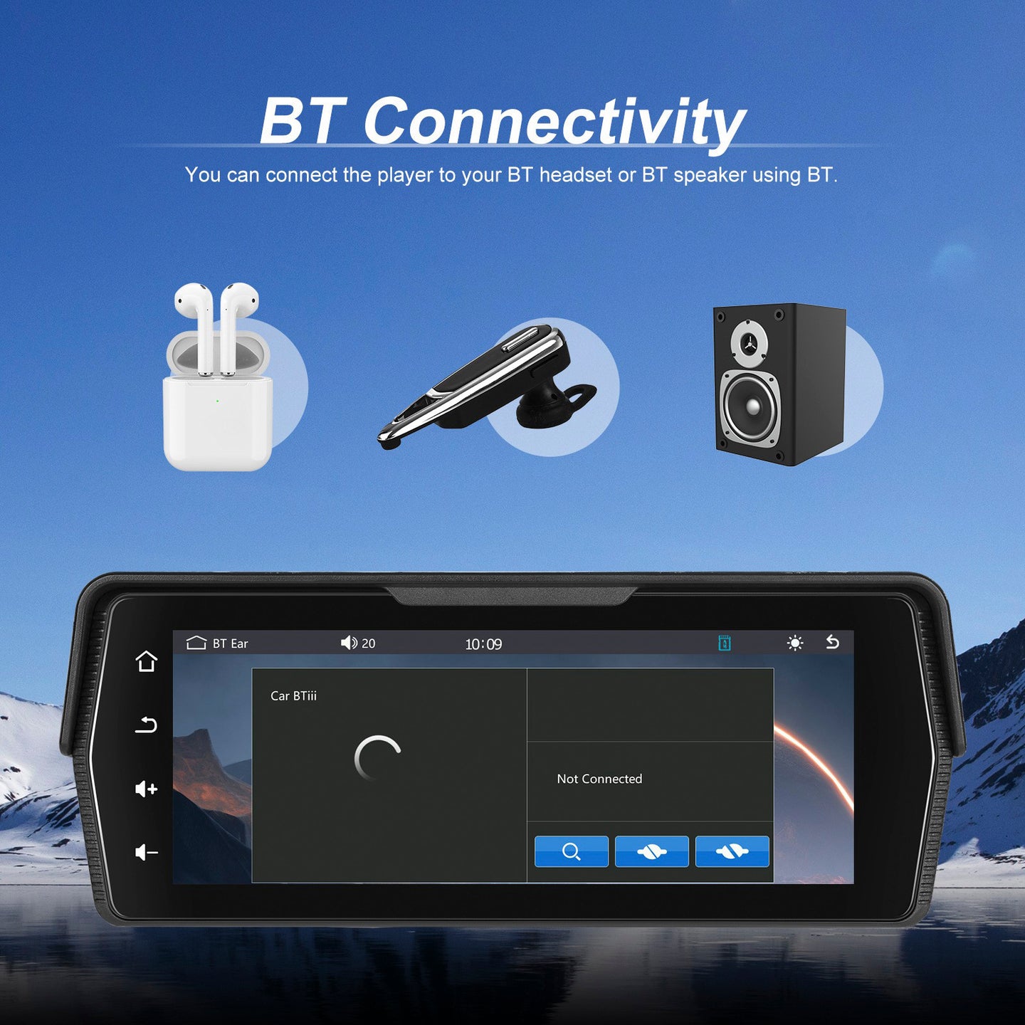 6.86-inch PND Supports Dual Recording Wireless CarPlay Android for Motorcycles