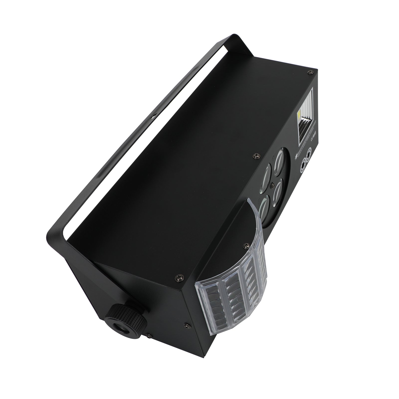 4-in-1 LED DJ Party Light with RGBW Pattern, Laser & Strobe Effects, DMX & Remote Controlled Stage Lighting