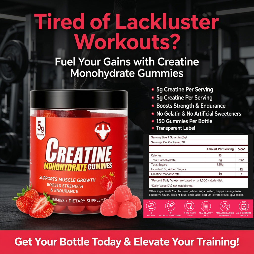 Topteng  Strawberry-flavored Creatine Monohydrate Gummies