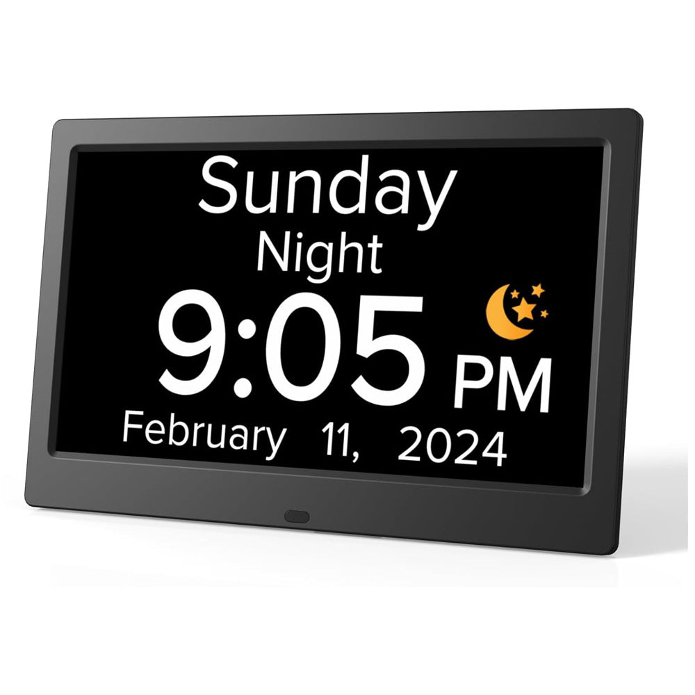 Large Digital Calendar Clock for Seniors with Date, Day & 12 Alarms