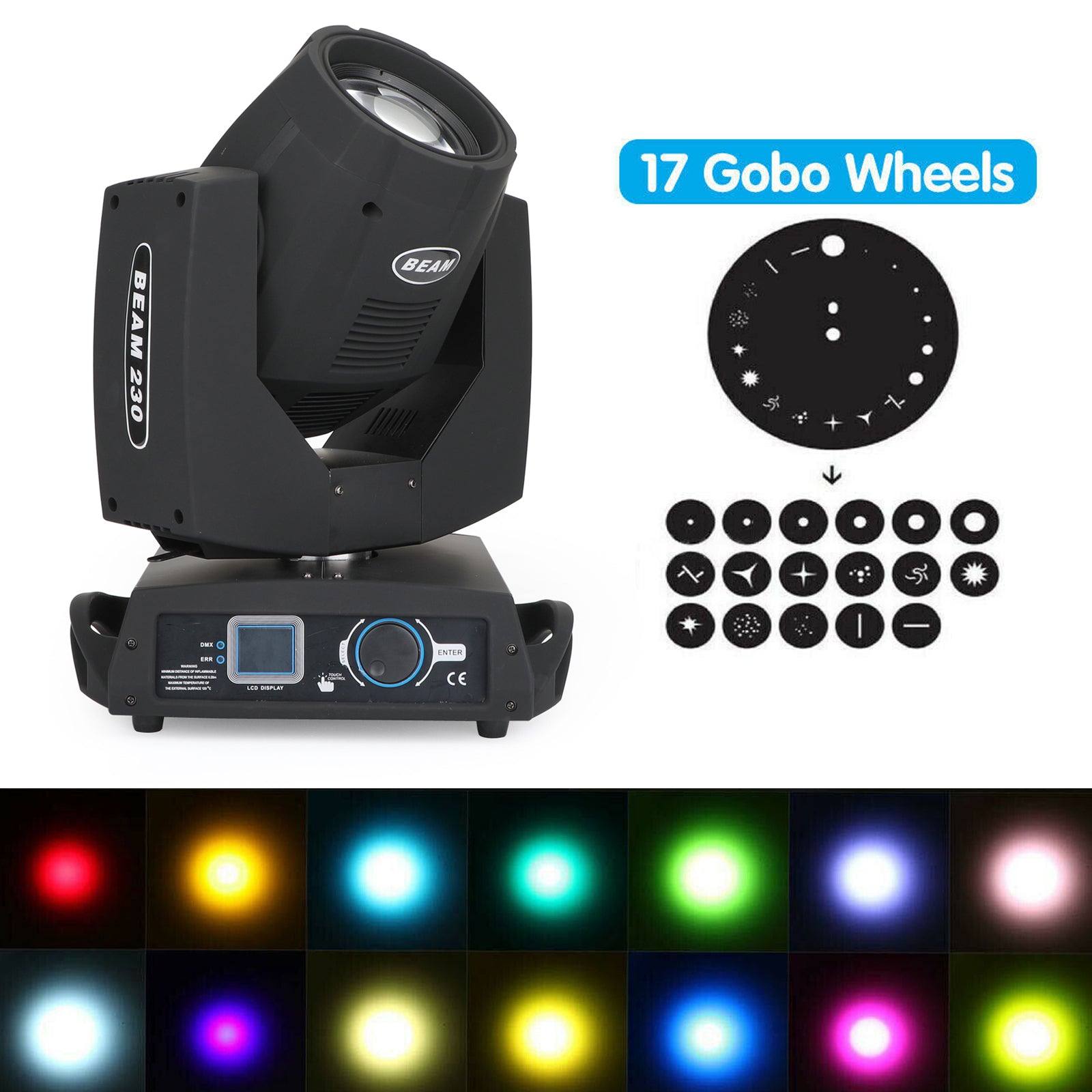 230W 7R Zoom Moving Head Beam Light – Sharpy with 8-Prism Strobe, DMX 16CH for Party & Stage
