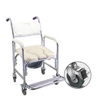 Multifunction Wheeled Mobility Toilet Frame Commode Shower Chair Wheelchair For Elderly