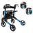 Foldable Rollator Walker with 6 levels of Adjustable Seat, 8” Wheels