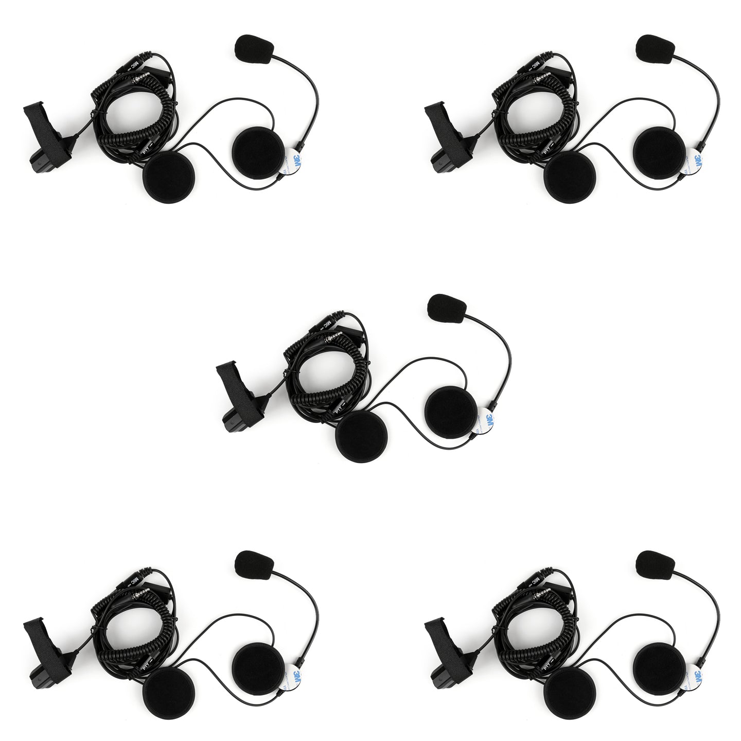 5x Helmet Tactical Motorcycle Race Headset PTT For Yaesu YAESU VX-7R VX-6R Radio
