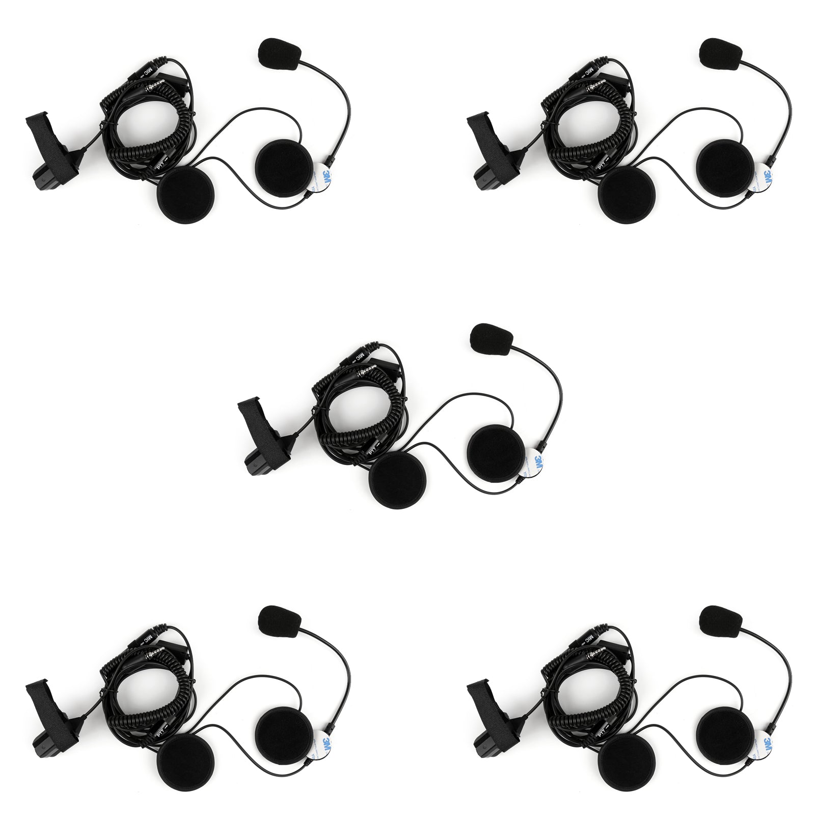 5x Helmet Tactical Motorcycle Race Headset PTT For Yaesu YAESU VX-7R VX-6R Radio