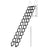 12-Step Folding Attic Ladder for 27.6" x 23.6" Wall Opening, 600 lbs Capacity Pull-Down Loft Stairs, up to 9.84ft Ceiling Height (Black)