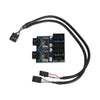 PC Case Internal 9-Pin USB 2.0 Male 1 To 4 Female Splitter PCB Chipset Extender