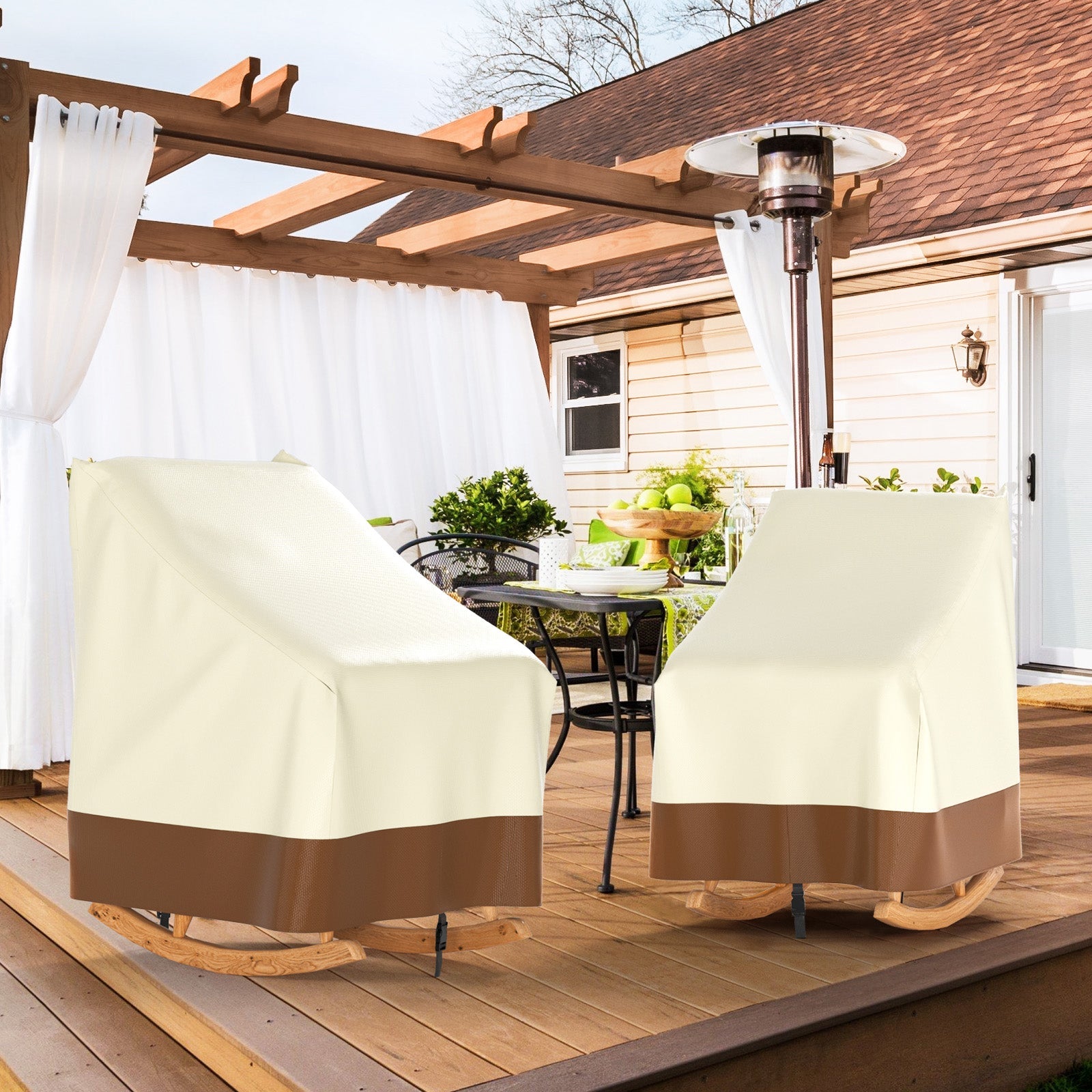 Waterproof Patio Rocking Chair Cover – Outdoor Furniture Protector, Durable Weather-Resistant Rocking Chair Covers