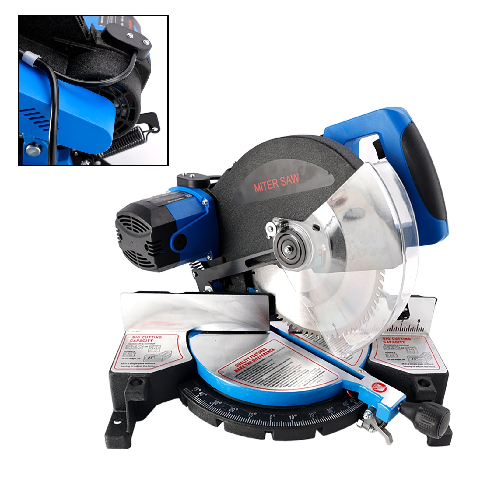 High precision10-Inch Single-Bevel Sliding Compound 0-45 Bevel Miter Saw
