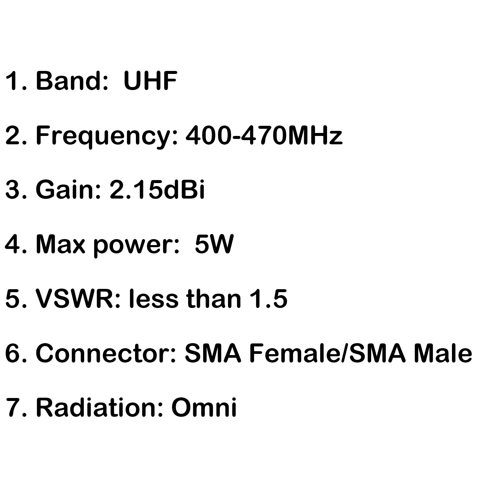 5Pcs Antenna UHF 400-470MHz Magnetic Vehicle Mounted Antenna SMA Male