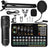 V10 Live Sound Card & M800 Condenser Microphone Kit with Stand & Bluetooth for PC/Phone Streaming & Recording