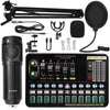 V10 Live Sound Card & Condenser Microphone Set – Mobile Karaoke, Streaming & Recording Kit for PC/Phone