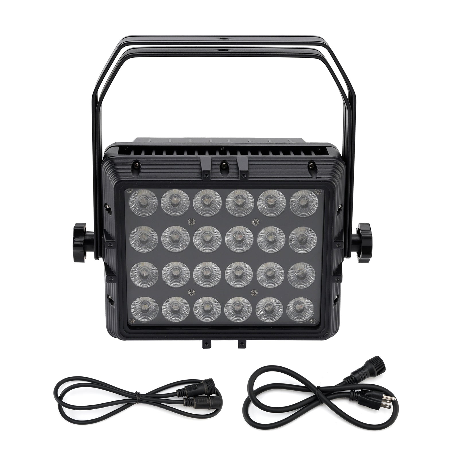 24x RGBWA+UV 6-in-1 LED PAR Can Light, 200W IP65 Waterproof Outdoor Stage Wash, DMX Controlled