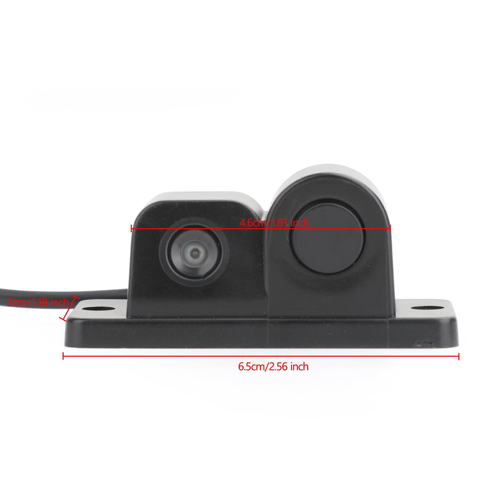 Car Rear Camera Parking Sensor Radar + Beeper + 4.3" LCD Fold Mirror Kit