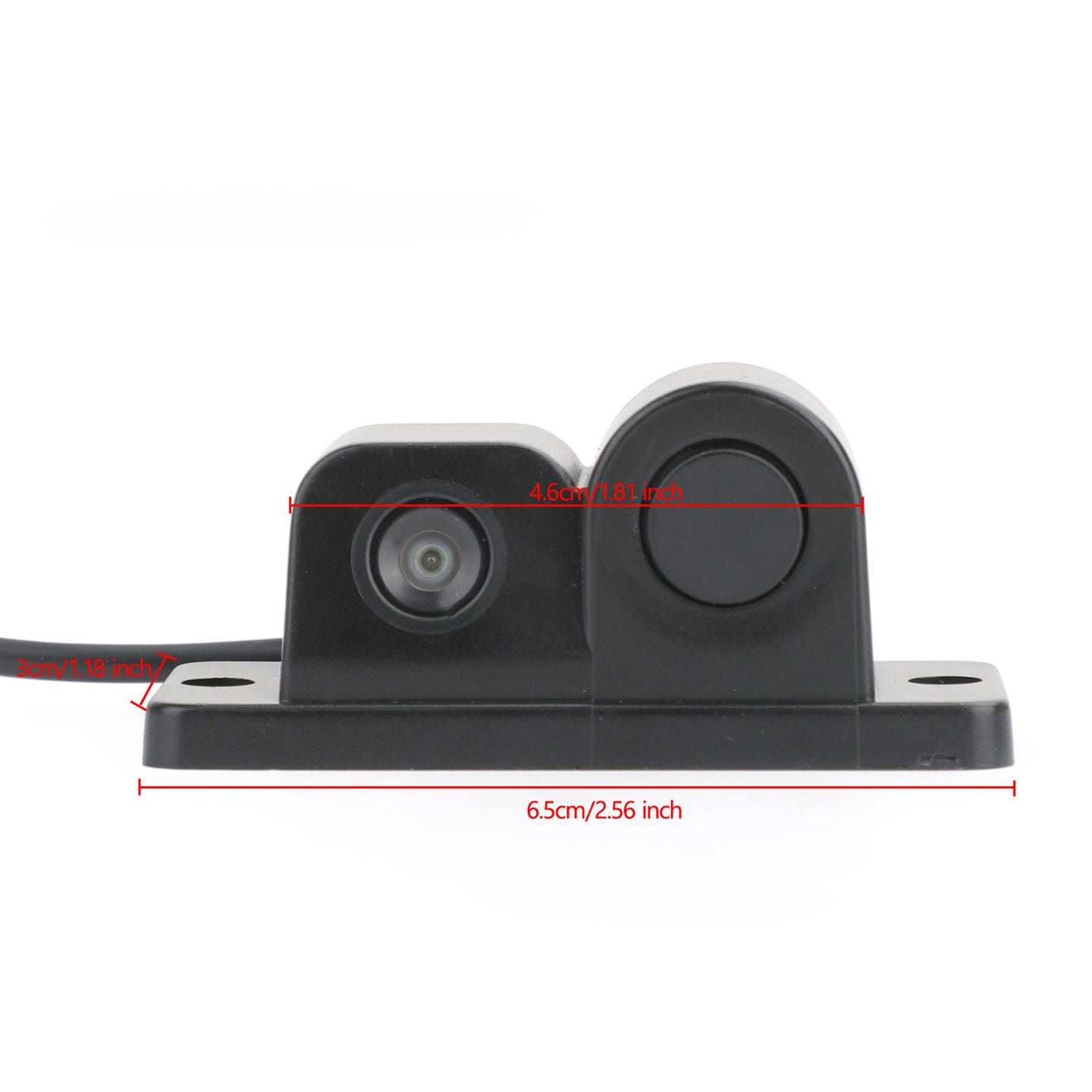 Car Rear Camera Parking Sensor Radar + Beeper + 4.3" LCD Fold Mirror Kit