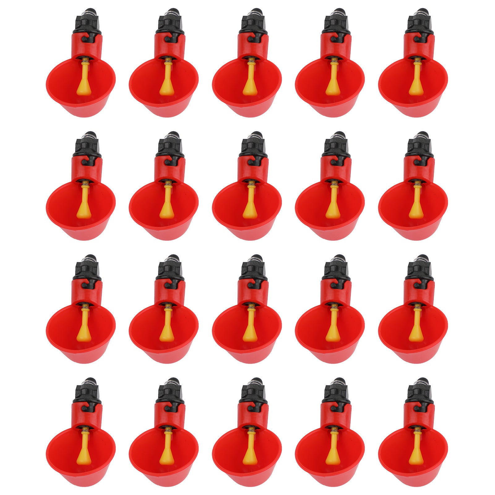 20Pack Poultry Water Drinking Cups Chicken Hen Plastic Automatic Drinker Quail