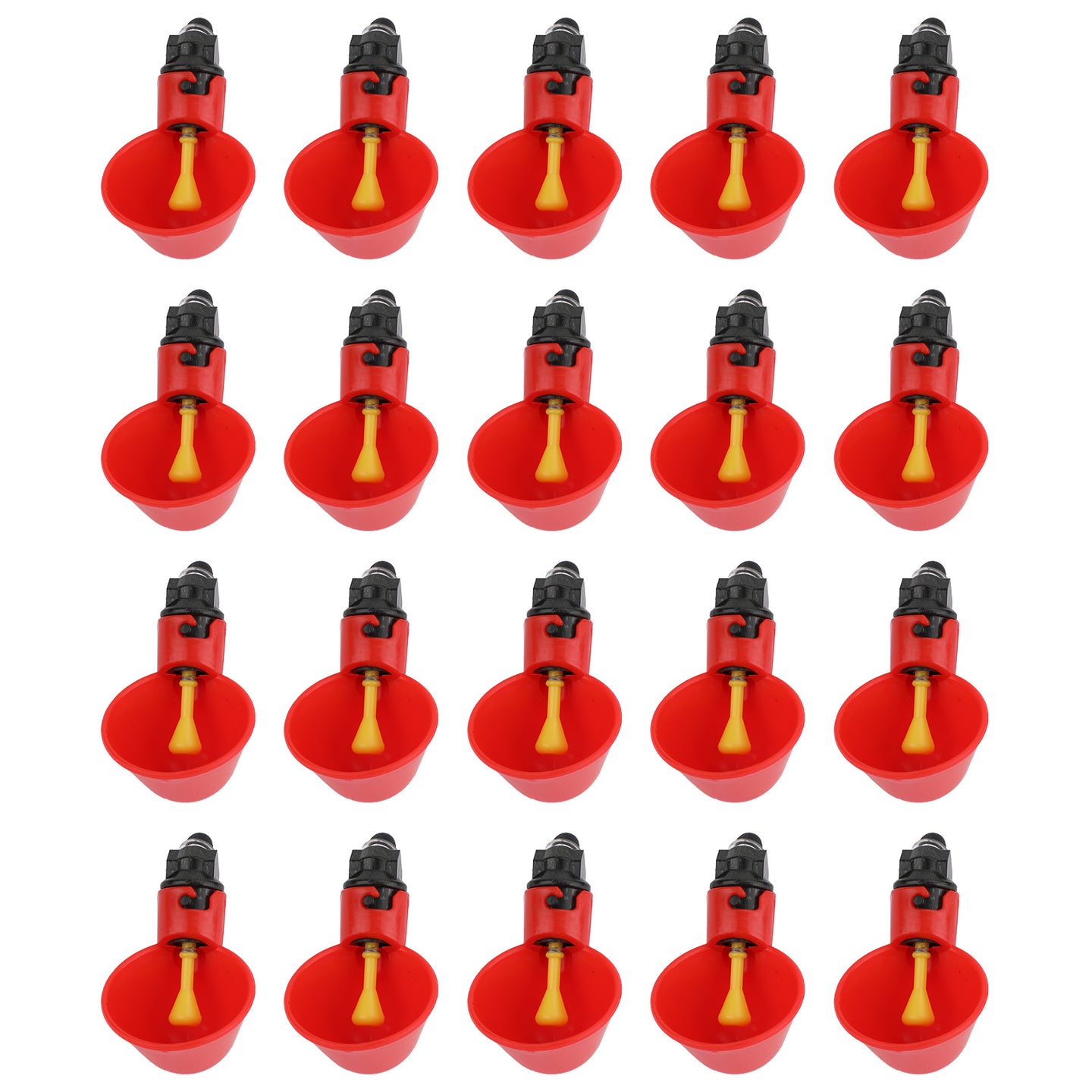 20Pack Poultry Water Drinking Cups Chicken Hen Plastic Automatic Drinker Quail