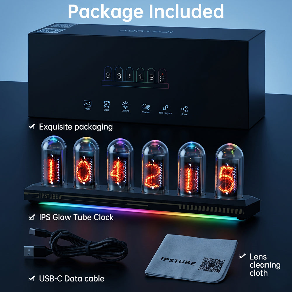 Nixie Tube Clock with WiFi SYNC 12/24H Display Required A Retro Gift for Friends