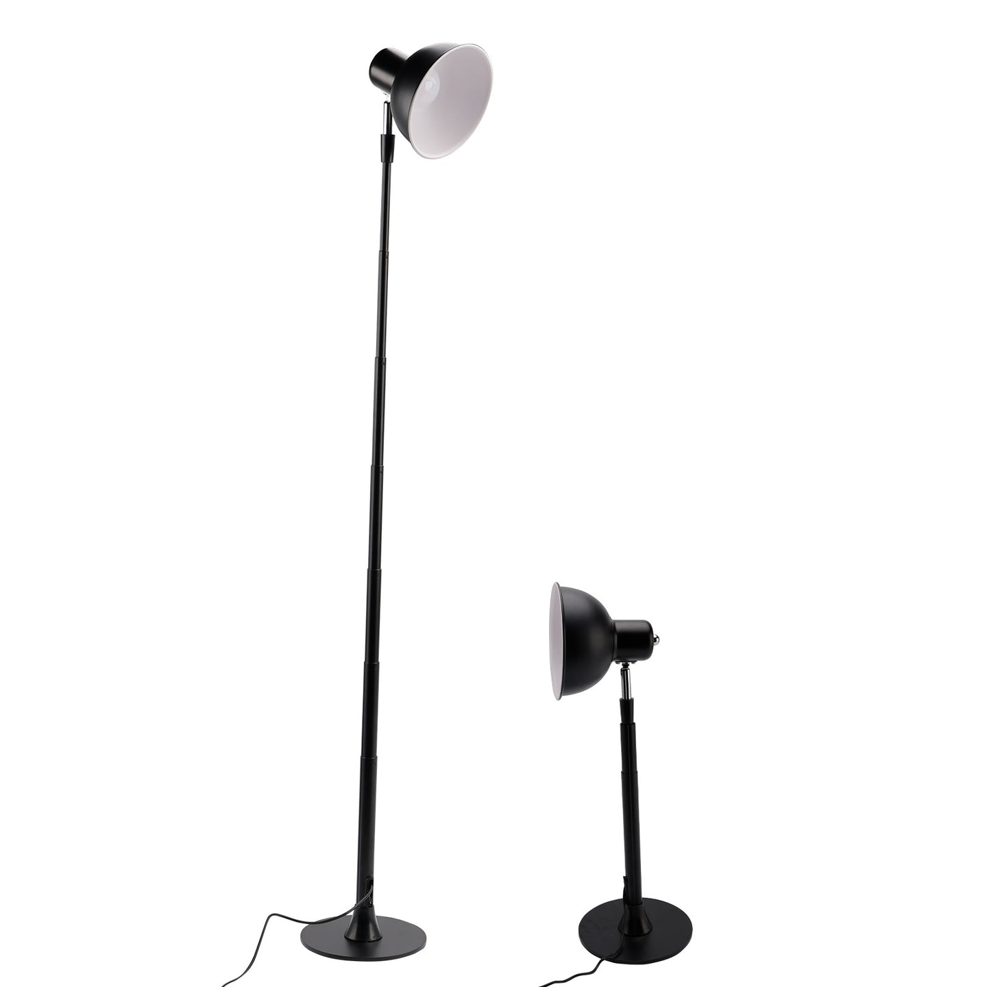 3 Colors Dimmable for Bedroom/Office-Walnut Adjustable LED Floor & Table Lamp