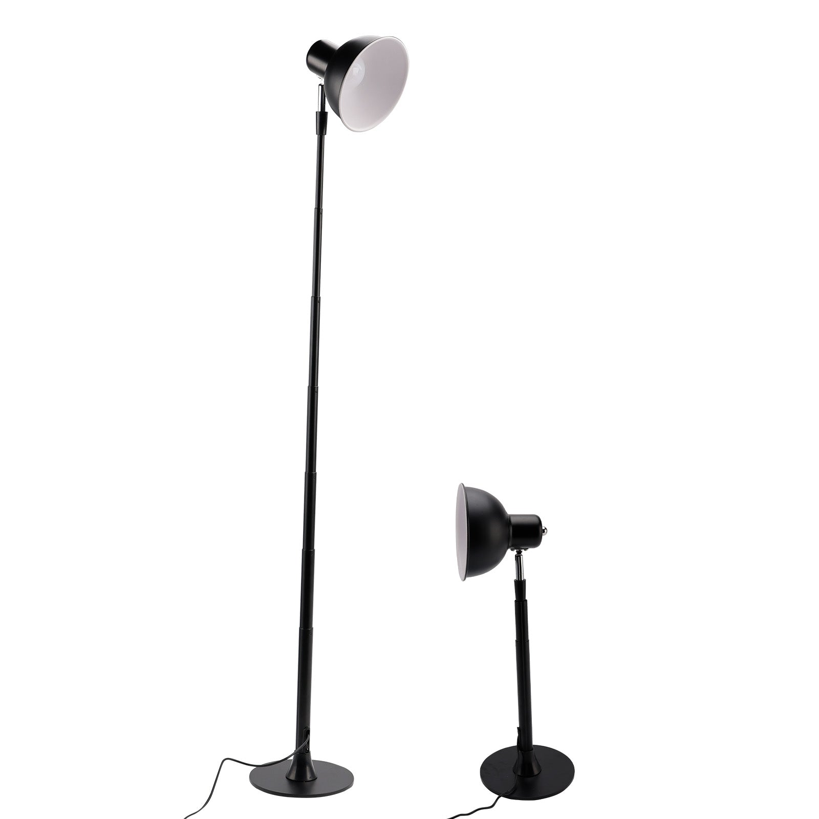 3 Colors Dimmable for Bedroom/Office-Walnut Adjustable LED Floor & Table Lamp