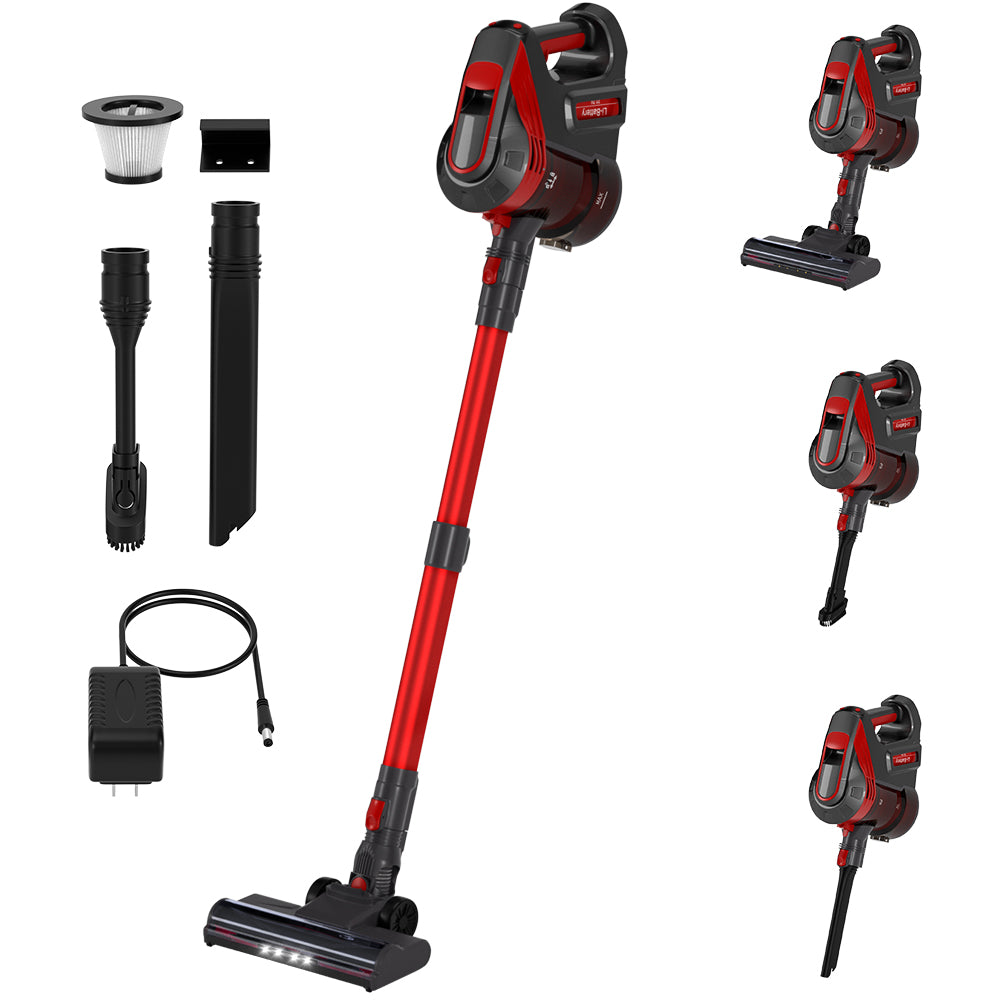 25Kpa Cordless Stick Vacuum Cleaner, 40-Min Runtime Lightweight Vac for Pet Hair, Hardwood Floors & Carpet