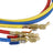 3x HVAC 1/4" SAE 600 PSI Charging Hoses W/ Shut Valve AC Refrigerant