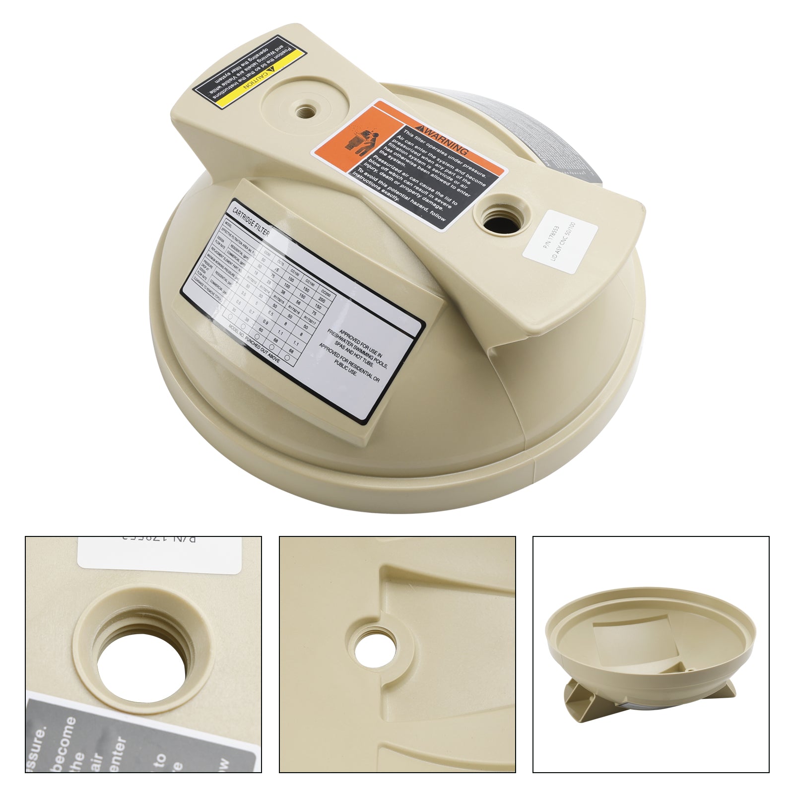 Filter Cover Lid 178553 For Pentair Clean & Clear 50 100 Predator 100