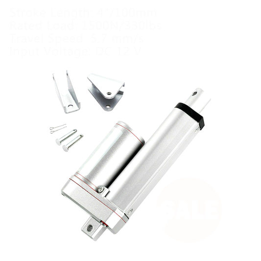 4"/100mm Heavy Duty Linear Actuator Snow Blower 12V Stroke 1500N Max Lift