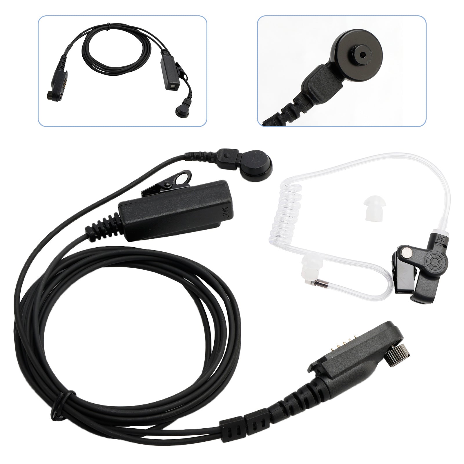 T9100-013A3 Acoustic Tube PTT Mic Headset for Tait TP7100 TP8100 TP8140 TP9300
