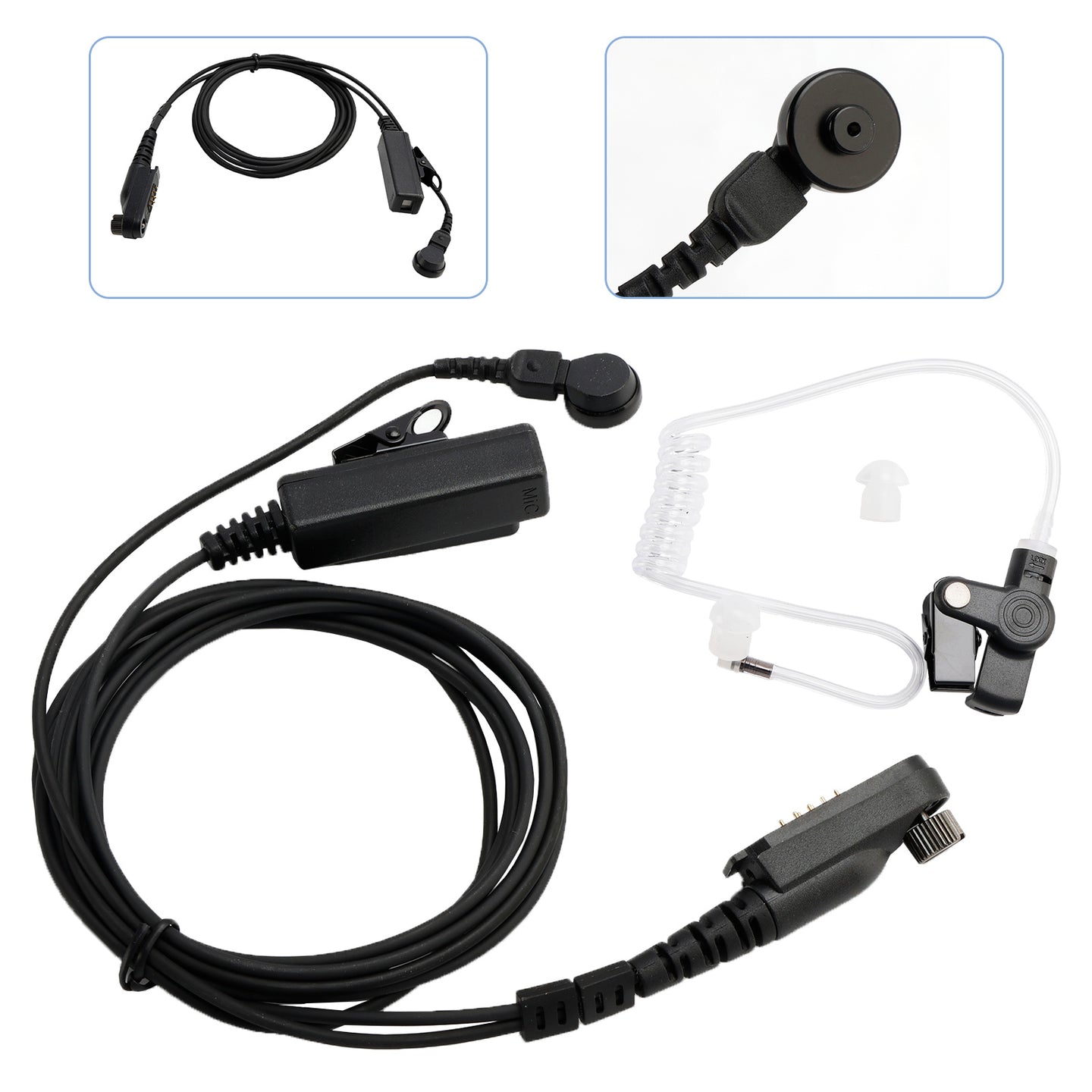 T9100-013A3 Acoustic Tube PTT Mic Headset for Tait TP7100 TP8100 TP8140 TP9300