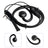 K-018 Small PTT-B6 Curve Hook Earhook Headset For TK-208 TH-D7 RPU416A KG-UVD1