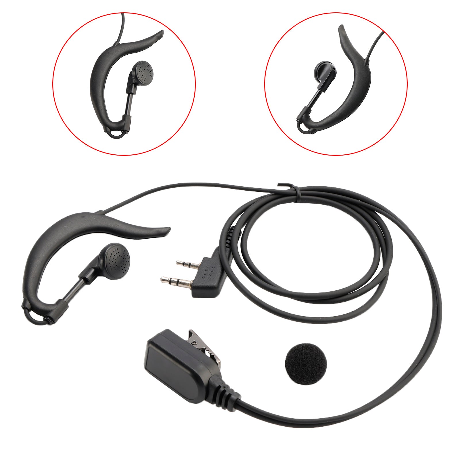 K-326-929 Earhook Headset For TK-208 TH-D7 RPU416A KG-UVD1 TG-K4AT PX-777 UV-5RA