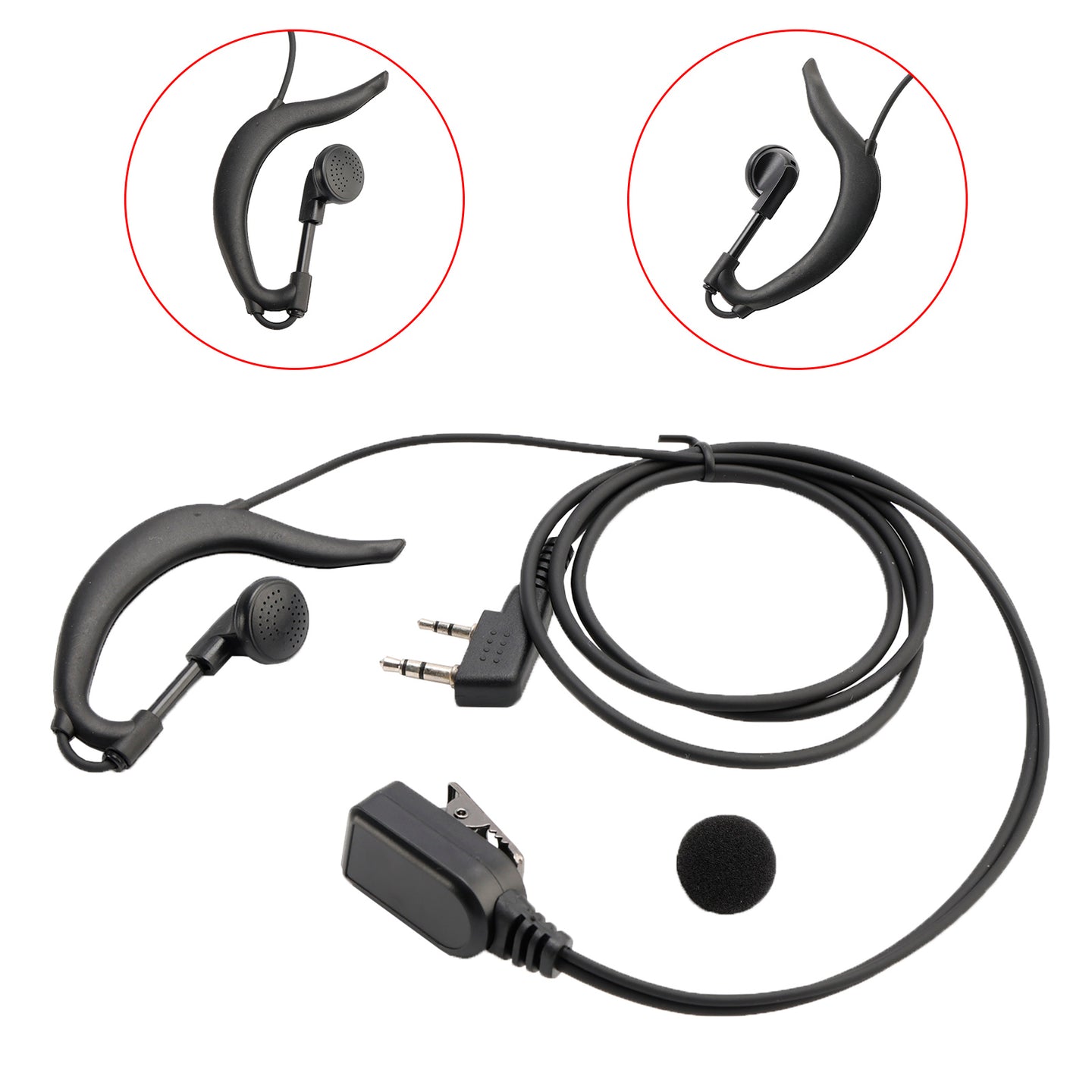 K-326-929 Earhook Headset For TK-208 TH-D7 RPU416A KG-UVD1 TG-K4AT PX-777 UV-5RA