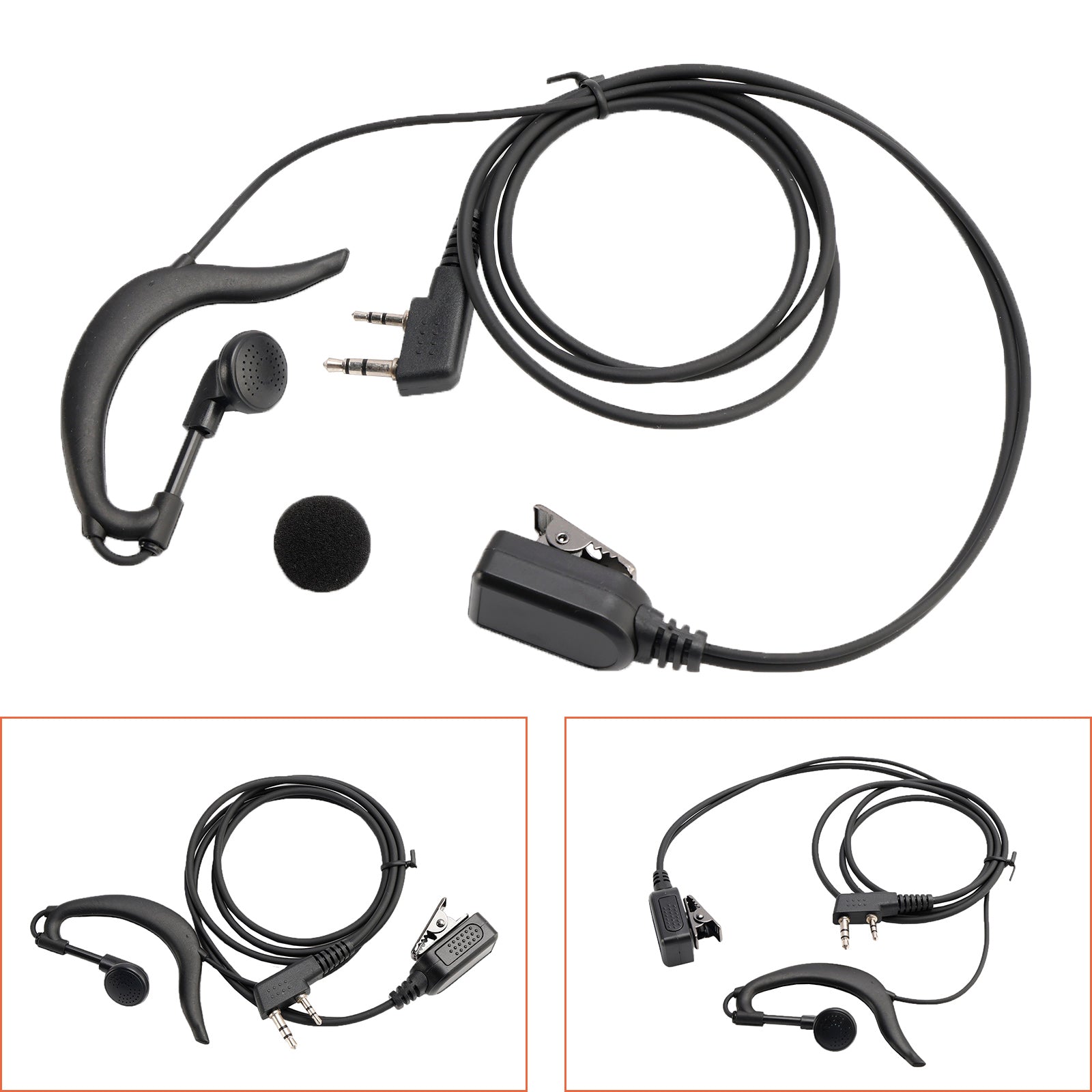 K-326-929 Earhook Headset For TK-208 TH-D7 RPU416A KG-UVD1 TG-K4AT PX-777 UV-5RA