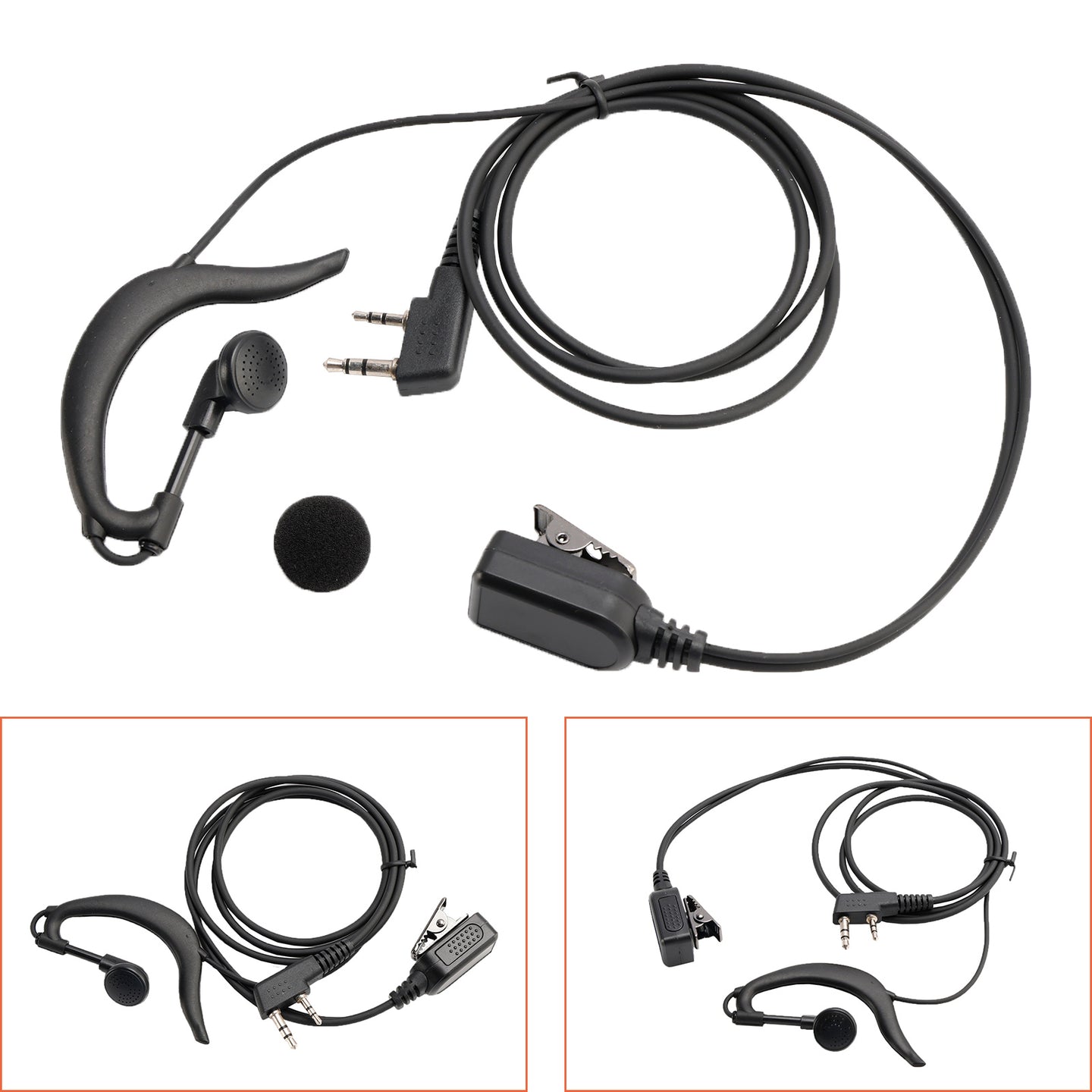 K-326-929 Earhook Headset For TK-208 TH-D7 RPU416A KG-UVD1 TG-K4AT PX-777 UV-5RA