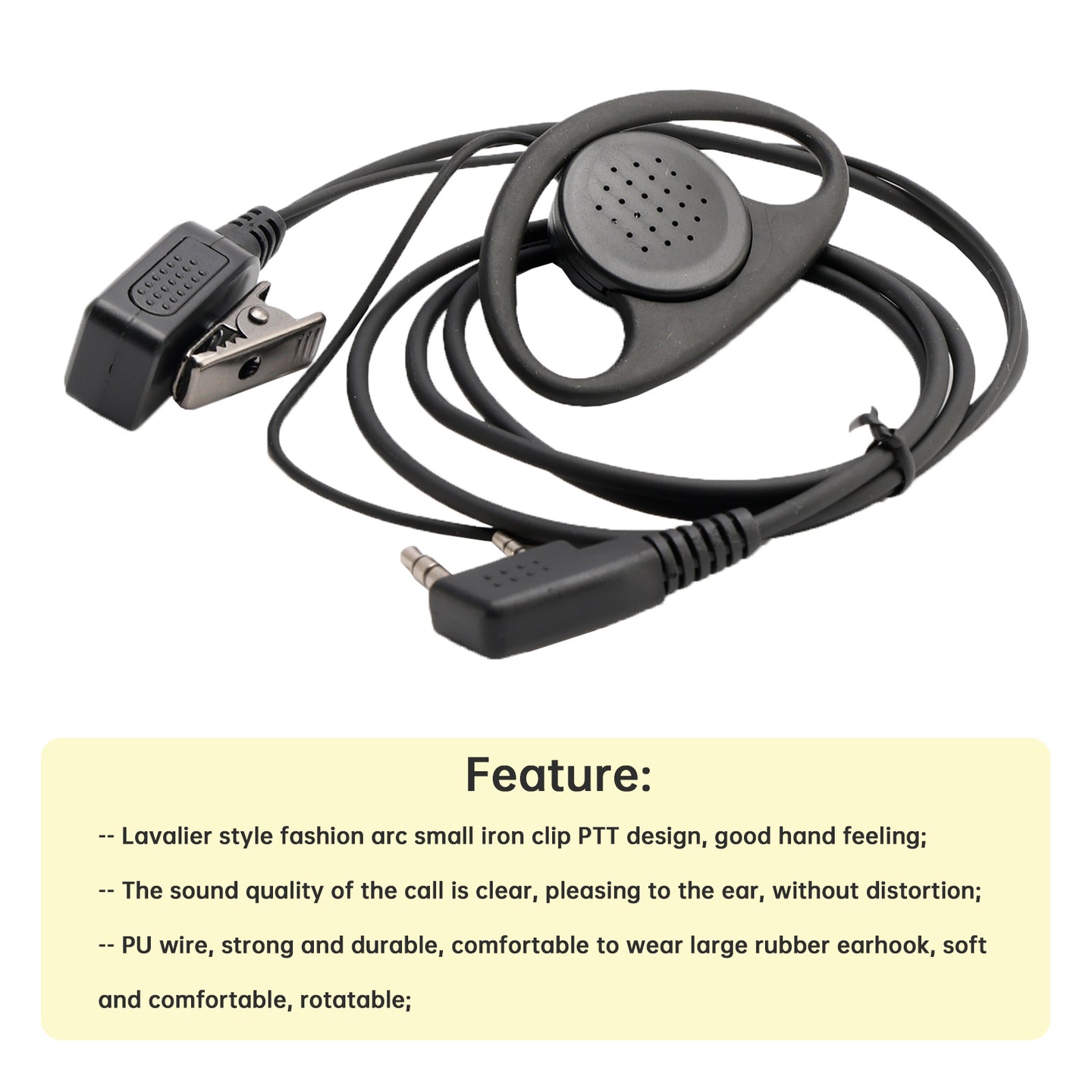 K-326-D Earhook Headset For TK-208 TH-D7 RPU416A KG-UVD1 TG-K4AT PX-777 UV-5RA