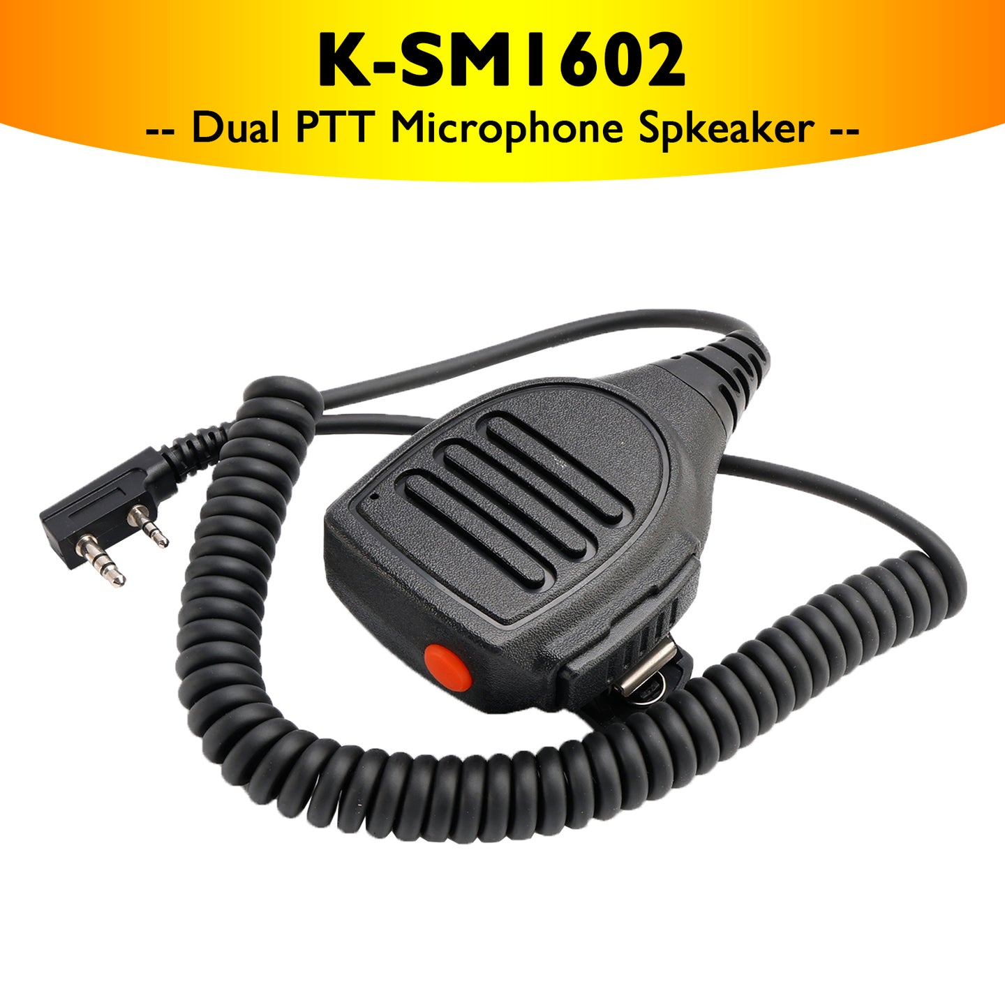 K-SM1602 Dual PTT Microphone Speaker for TK-208 TH-D7 RPU416A KG-UVD1 TG-K4AT