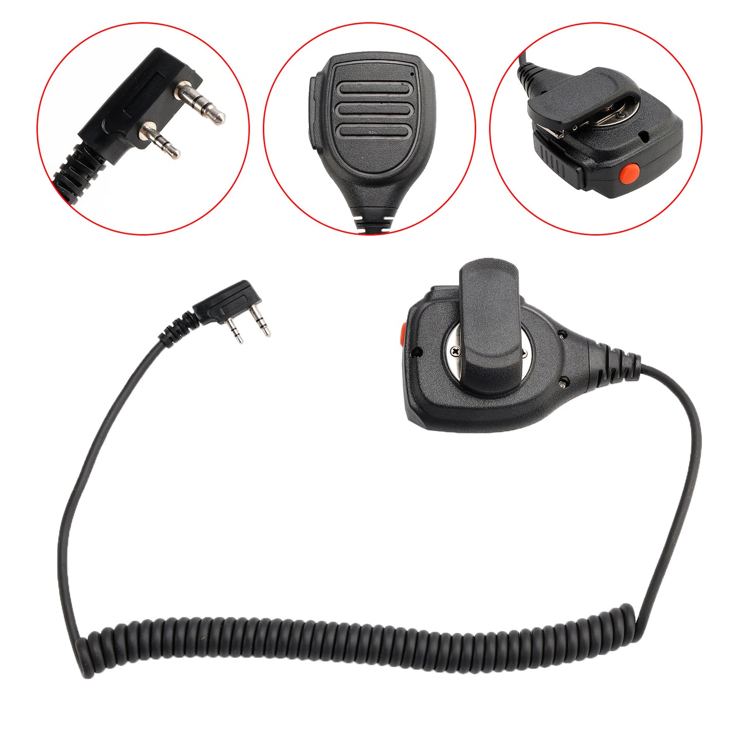 K-SM1602 Dual PTT Microphone Speaker for TK-208 TH-D7 RPU416A KG-UVD1 TG-K4AT
