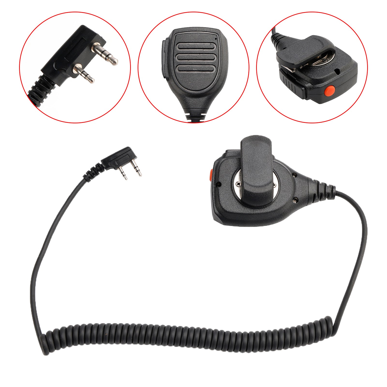K-SM1602 Dual PTT Microphone Speaker for TK-208 TH-D7 RPU416A KG-UVD1 TG-K4AT