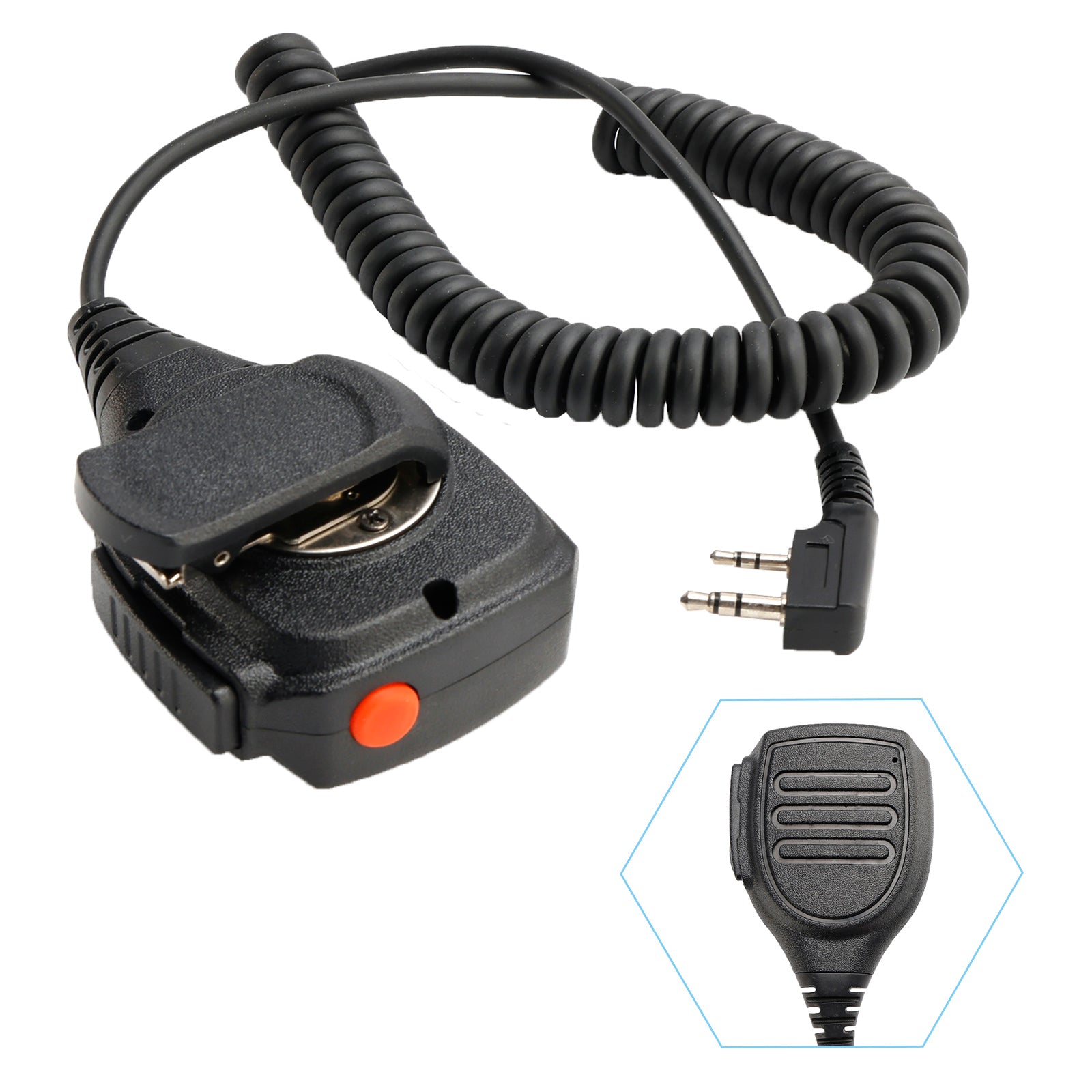 K-SM1602 Dual PTT Microphone Speaker for TK-208 TH-D7 RPU416A KG-UVD1 TG-K4AT