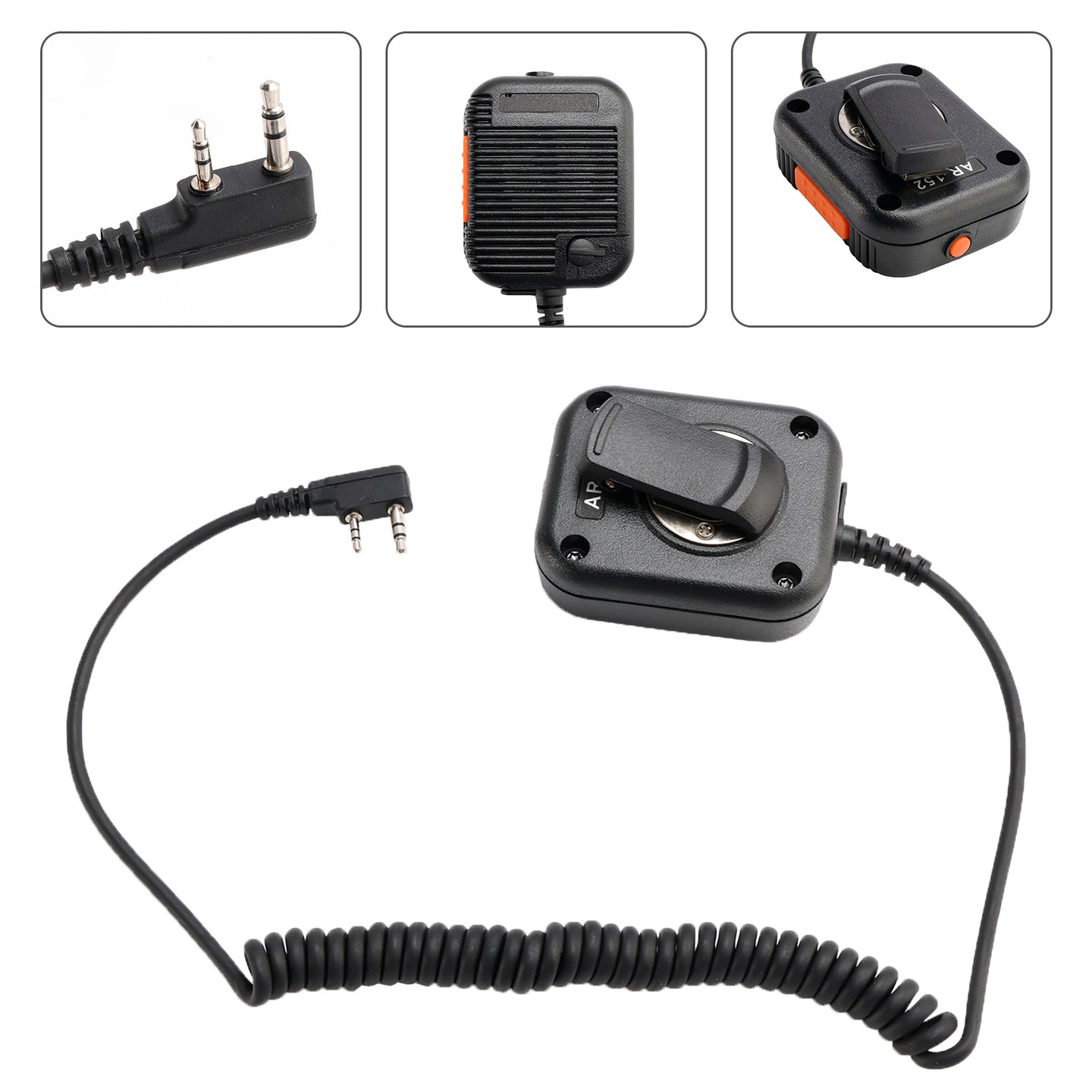 AR-152 Microphone Speaker for TK-208 TH-D7 RPU416A KG669 TG-K4AT PX-777 Black