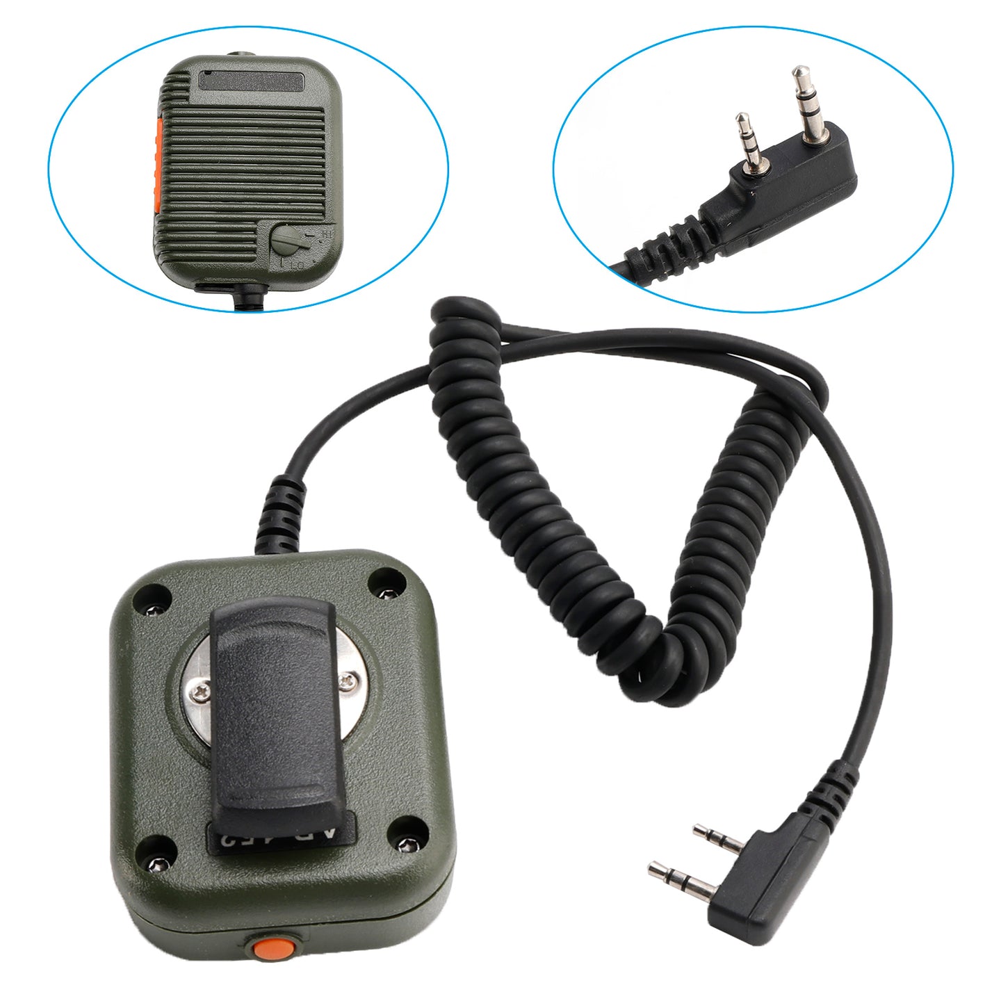 AR-152 Microphone Speaker for TK-208 TH-D7 RPU416A KG669 TG-K4AT PX-777 Green