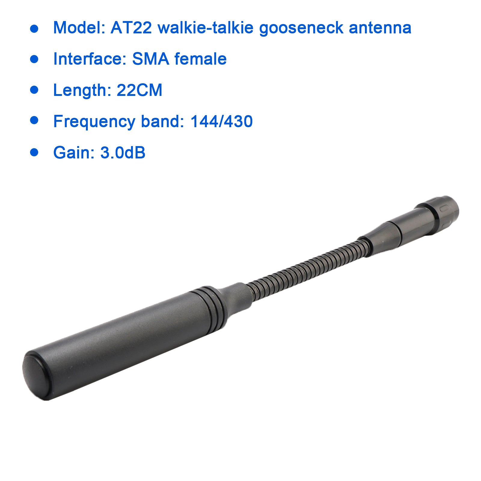 22CM Radio Gooseneck Antenna Gain CS Tactical Antenna for TK-360 UV-K5 UV5R UV9R