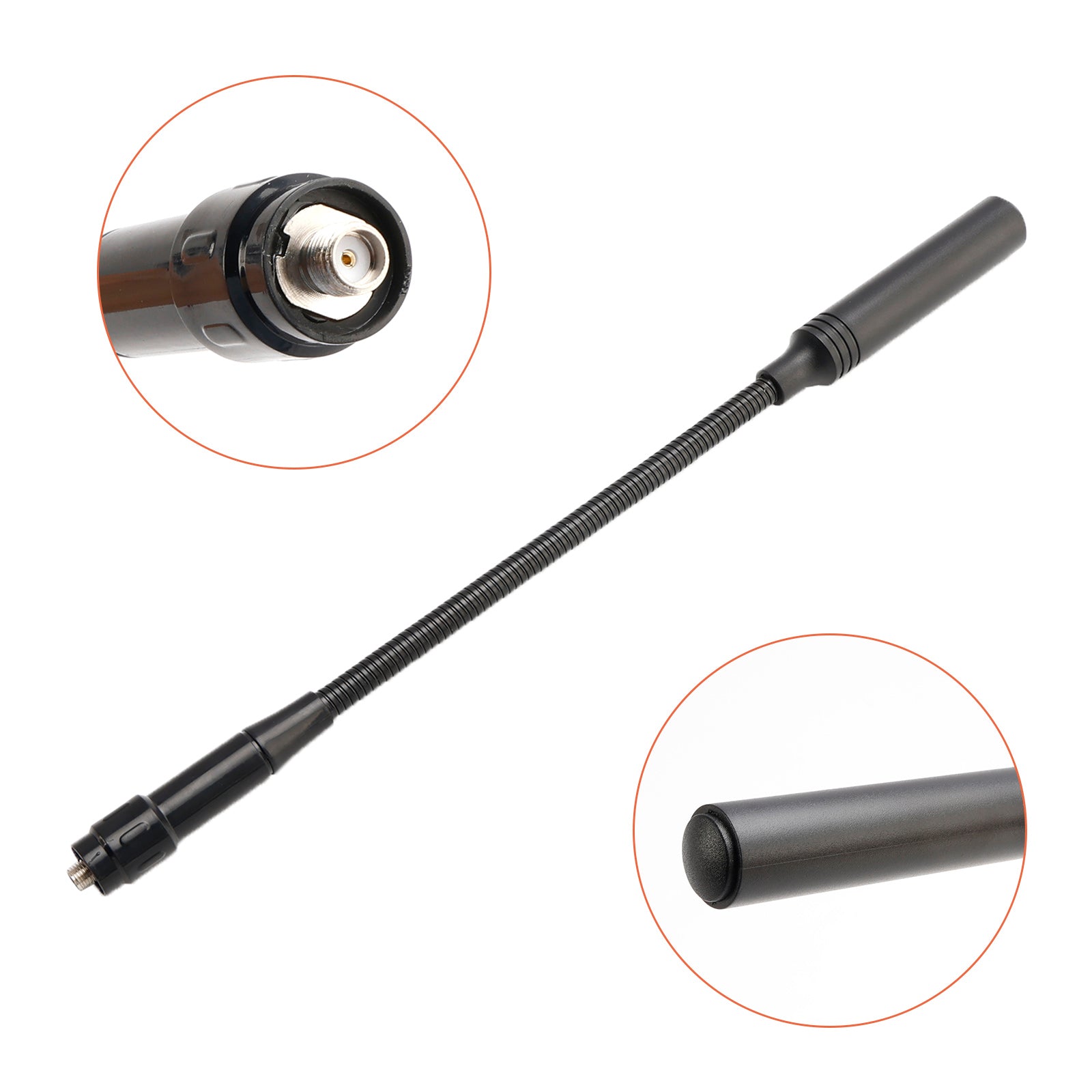 30CM Radio Gooseneck Antenna Gain CS Tactical Antenna for TK-360 UV-K5 UV5R UV9R