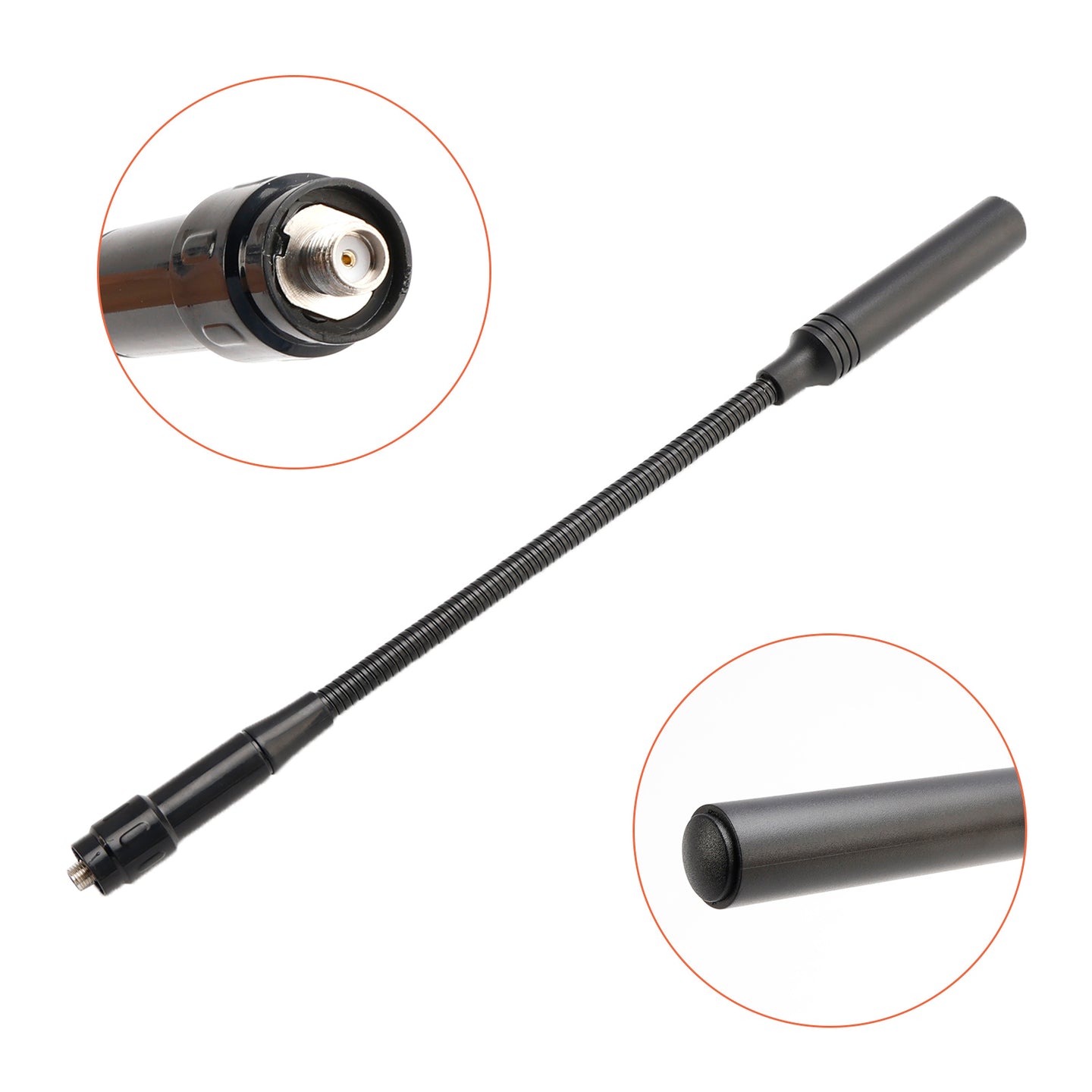 30CM Radio Gooseneck Antenna Gain CS Tactical Antenna for TK-360 UV-K5 UV5R UV9R